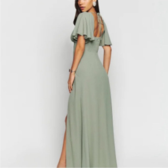 Reformation Shayla Dress, Seafoam, Size 2P - Picture 3 of 4